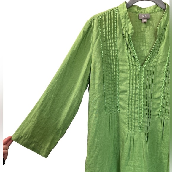 J. Jill Linen Long Pleated Tunic - Picture 4 of 8